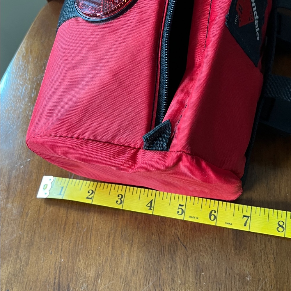 VTG Cannondale Bike Seat Bag RED Nylon Saddle + new combination travel lock - Picture 6 of 8